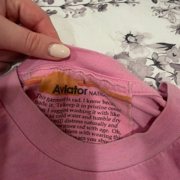 Aviator nation size large tshirt DAMAGED (that’s why selling for so cheap) - Picture 3 of 3